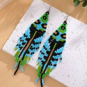 Fun Bohemian Beaded Earrings ~ New